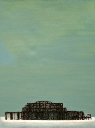 Fragments - 2013<br /><br /><h6>Brighton: Pier</h6>  Mixed Media (Artistâ€™s own photography printed on canvas, and acrylic paint) <br /> 420mm x 560mm H <br /><br /><br /><br /><br /><br /><br /><h7>Sold</h7>